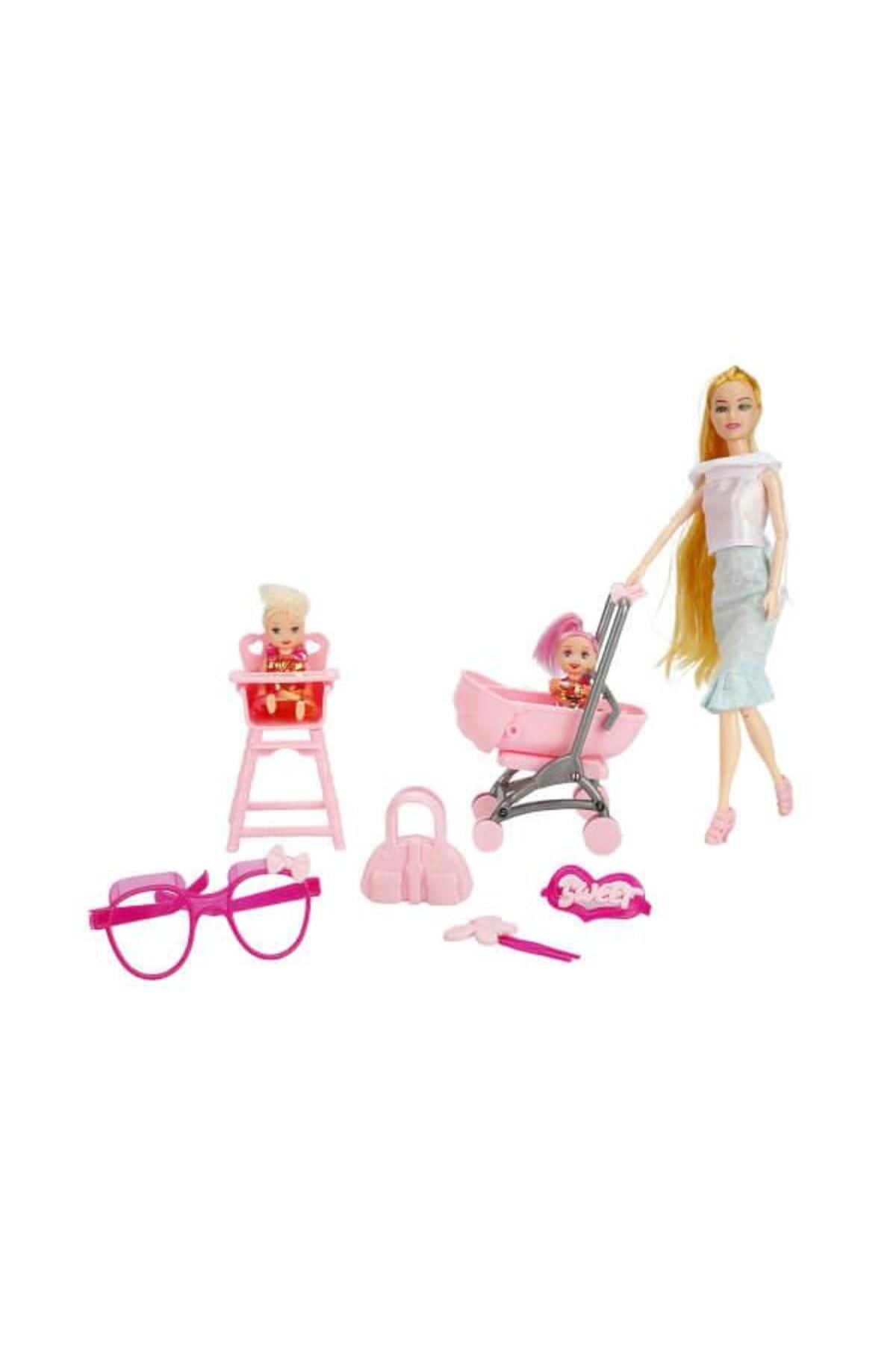 Anlily Pusetli Mama Sandalyeli Bebek Seti Cindy Doll Little Baby - 02456 (Lisinya)
