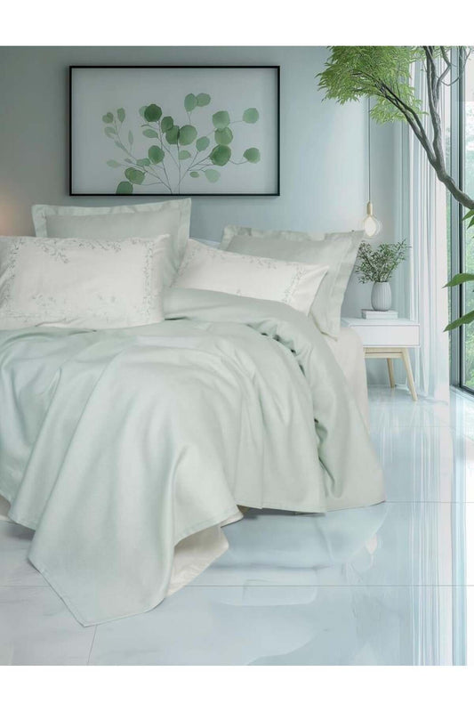 Serenity Bambu Çift Kişilik Pike Takımı Brisa Mint