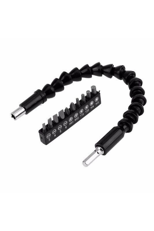 Matkap Ucu - Bükülebilir Oynar Vidalama Bits Uzatma Aparatı 30cm - Komple Set