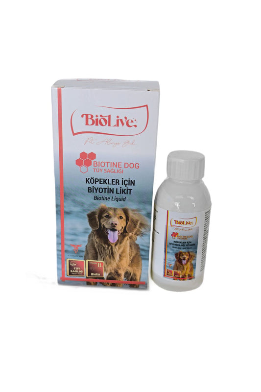Biotin Köpekler Için Tüy Döküm Önleyici Sıvı Vitamin 100ml