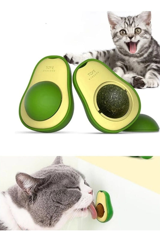 Avokado Şeklinde Catnipli Doğal Kedi Yalama Topu 6 Cm