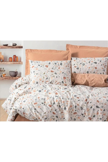 Tek Kişilik Minimal Nevresim Takımı Oniks Karamel
