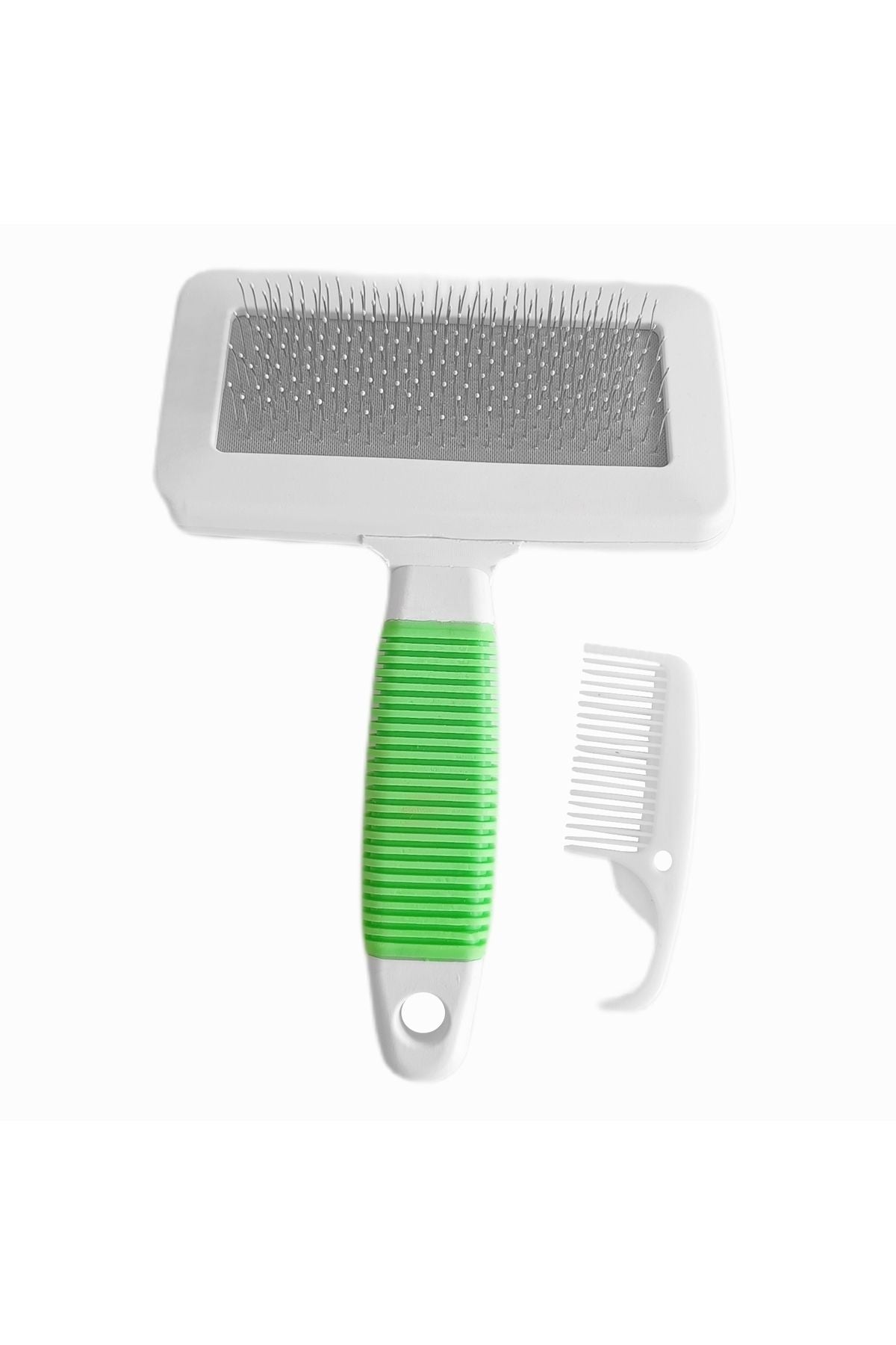 Temizleme Aparatlı Kedi Köpek Tarağı 7 cm-14 cm Small Yeşil