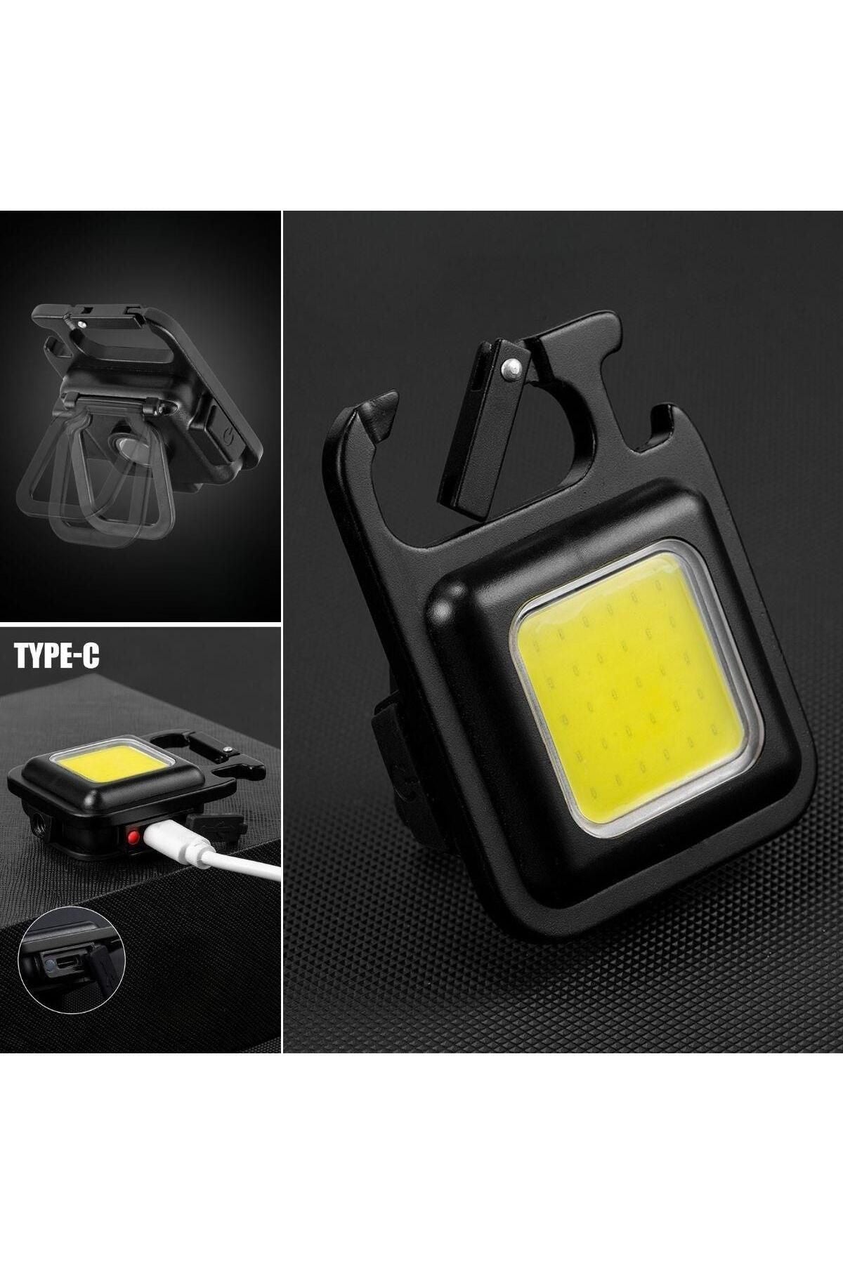 3 Led Modlu Mini Asılabilen Led Kamp Aydınlatması Güçlü El Feneri  Açacaklı -Mıknatıslı