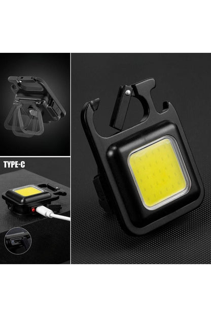 3 Led Modlu Mini Asılabilen Led Kamp Aydınlatması Güçlü El Feneri  Açacaklı -Mıknatıslı